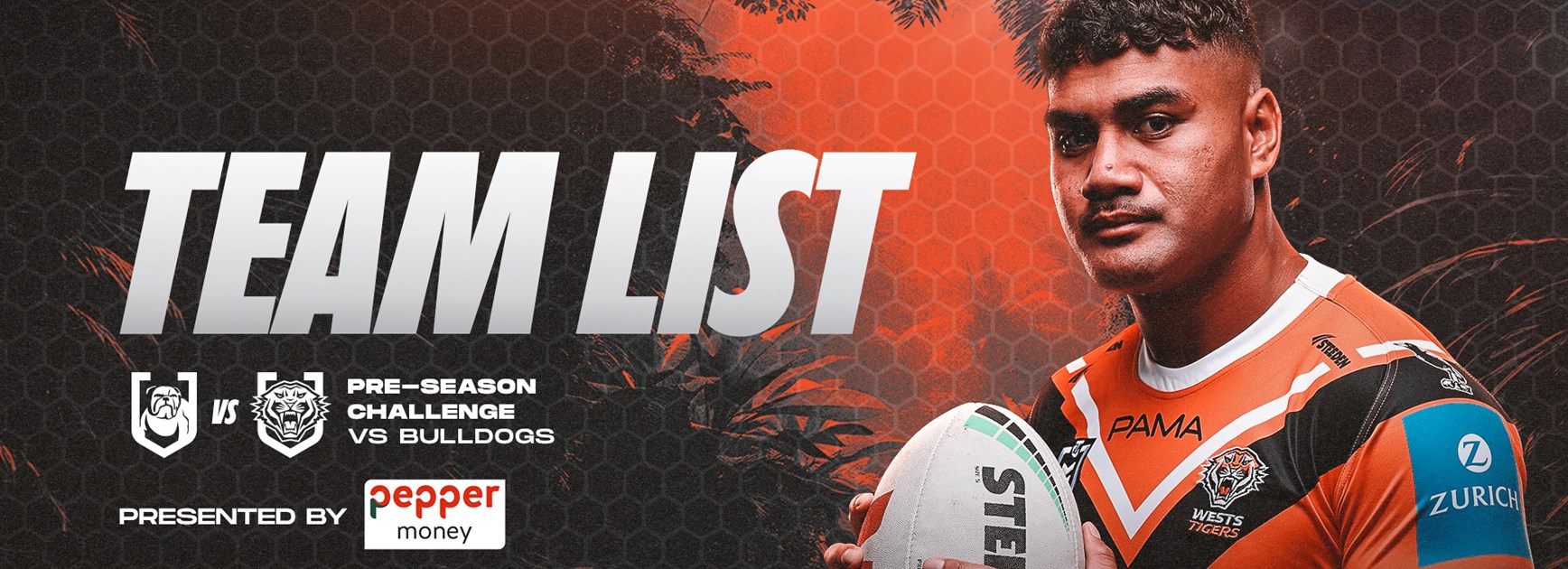 Team List: Pre-Season Challenge vs Bulldogs