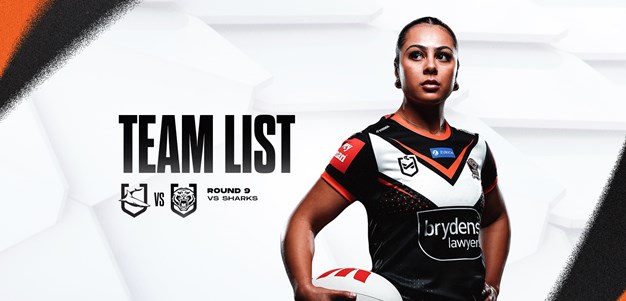 Team List: NRLW Round 9 vs Sharks