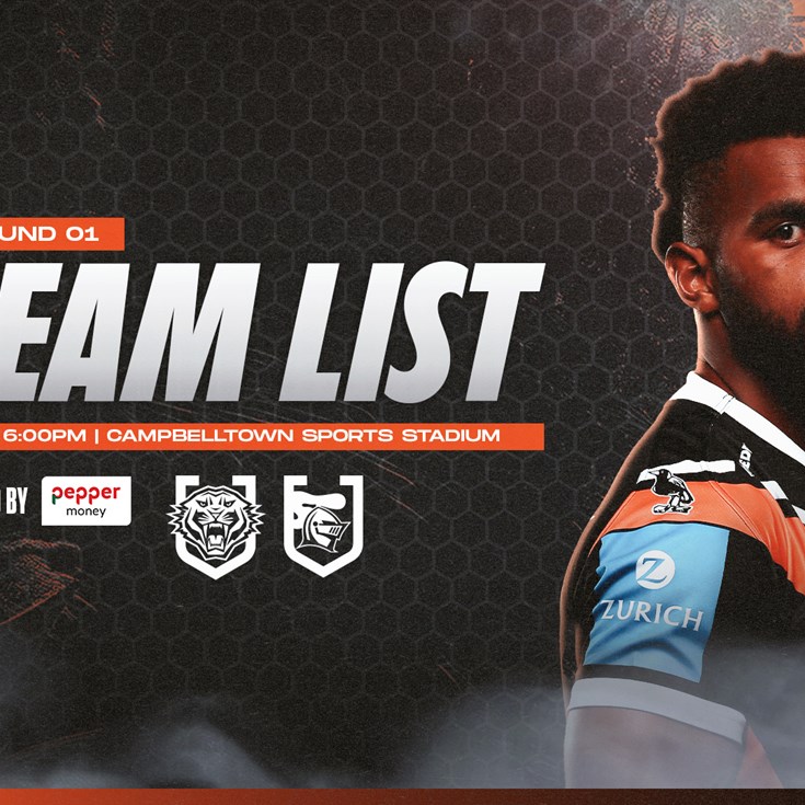 Team List: NRL Round 1 vs Knights