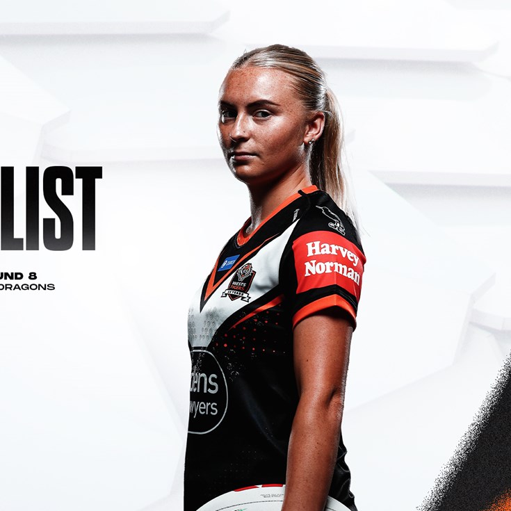 Team List: NRLW Round 8 vs Dragons