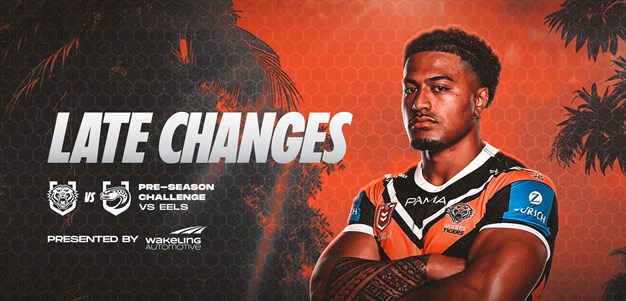 Late Changes: Pre-Season Challenge vs Eels