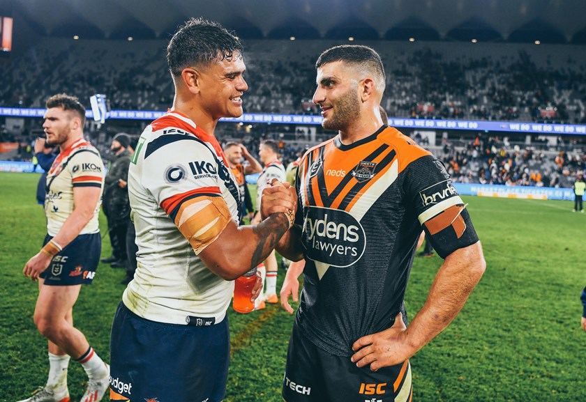 Wests Tigers and the Roosters played out a high-quality contest at Bankwest Stadium in 2019