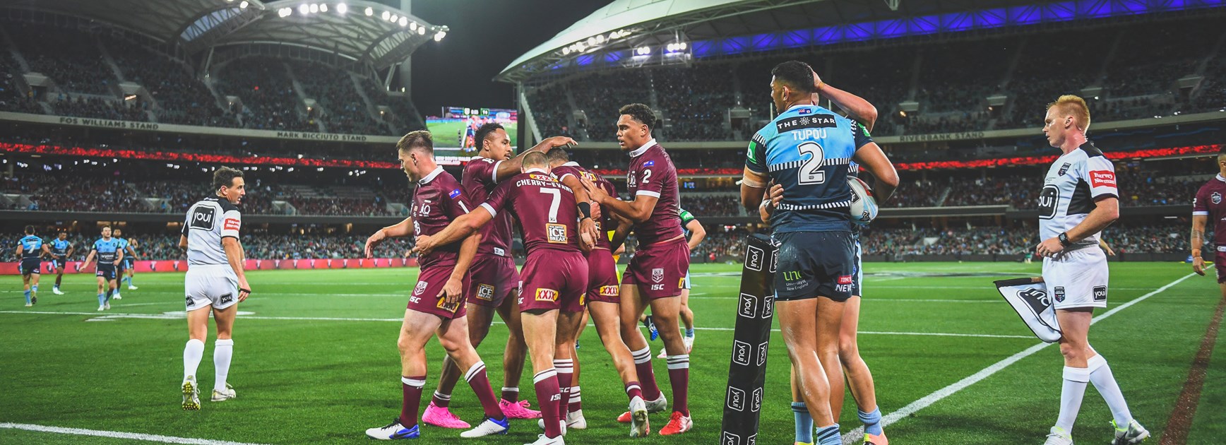 Rookie monsters: Half-time talk fires new-look Maroons to Blues boilover