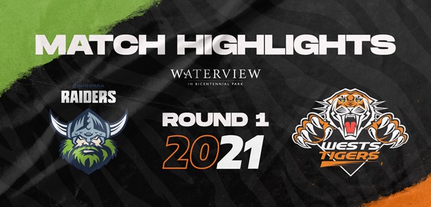 2021 Match Highlights: Rd.1, Raiders vs. Wests Tigers