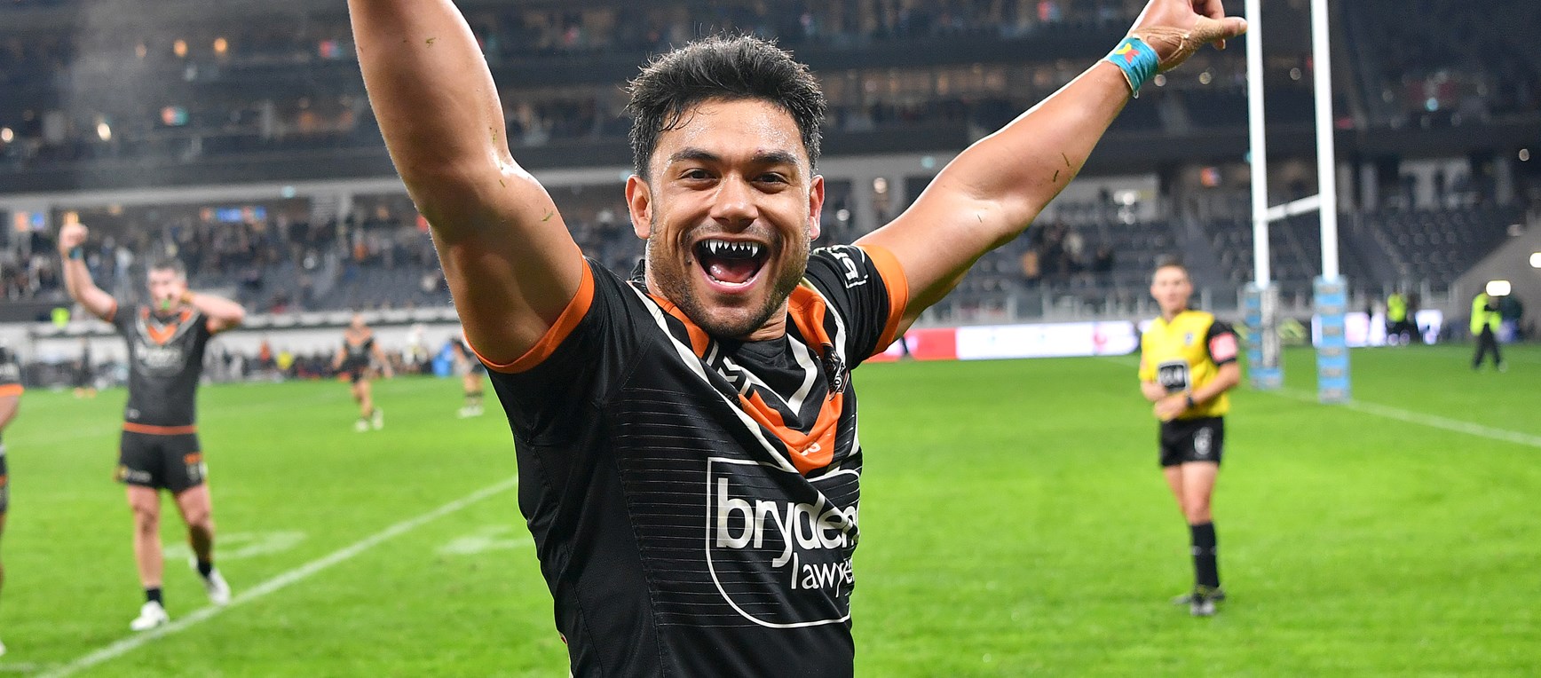 Celebrating 150 NRL games for Nofoaluma