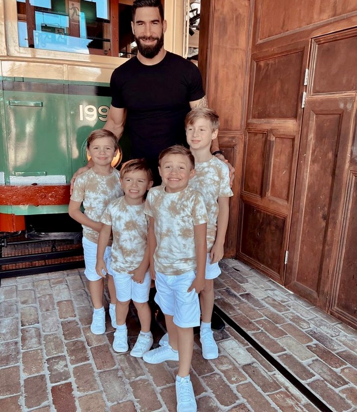 Jimmy with his boys: Brooklyn, Barclay, Bronx & Bear 