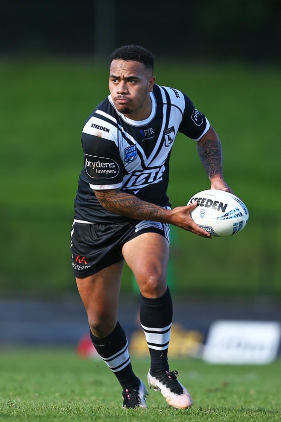 Netane Masima playing in the Ron Massey Cup for the Magpies 