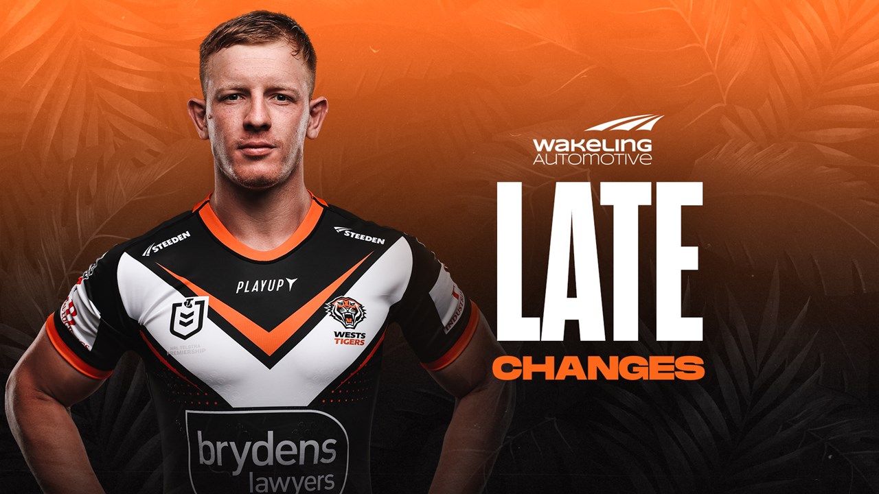 Wests Tigers team line-up round 20 match Newcastle Knights at