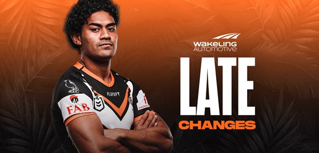 Late Changes: NRL Round 25 vs Dolphins