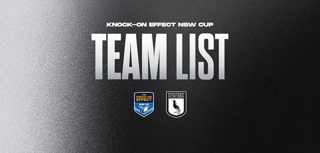Team List: NSW Cup Round 16 vs Bulldogs