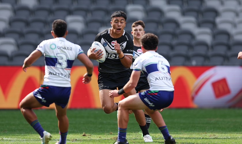 Christian Taupau-Moors in action for the Magpies in the 2024 Harold Matthews Cup Grand Final 