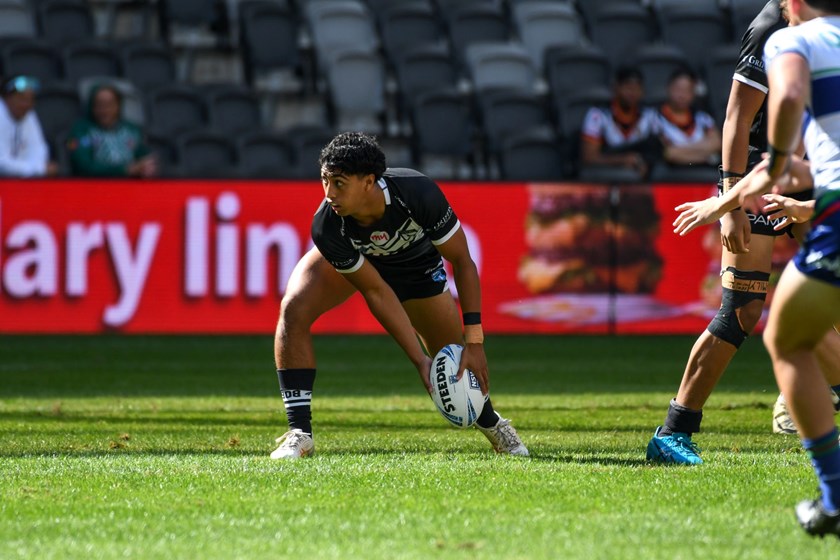 Ashton Large against the Warriors in the Harold Matthews Cup Grand Final 