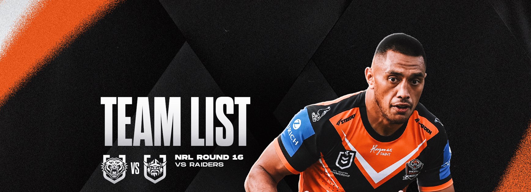 Team List: NRL Round 16 vs Raiders