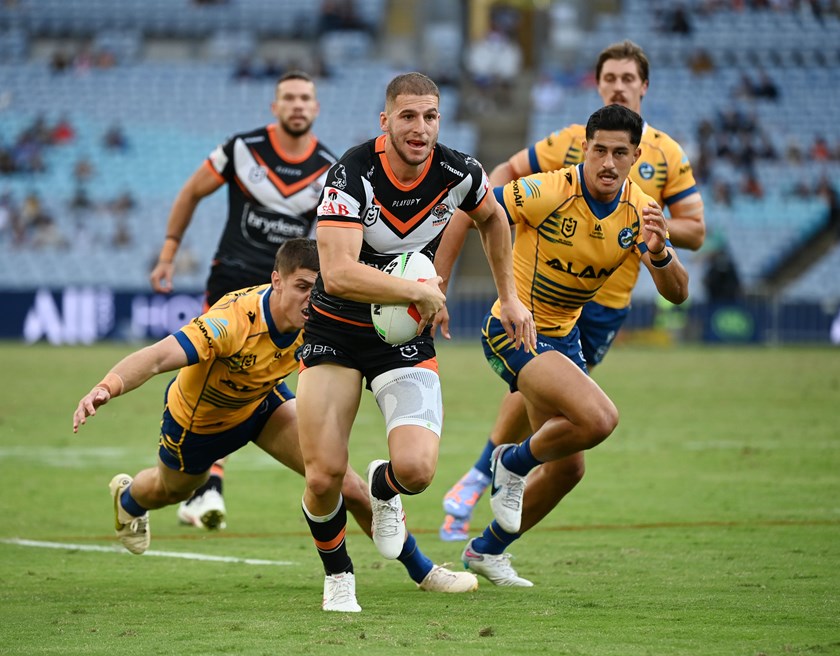 Doueihi in action last season against the Eels 