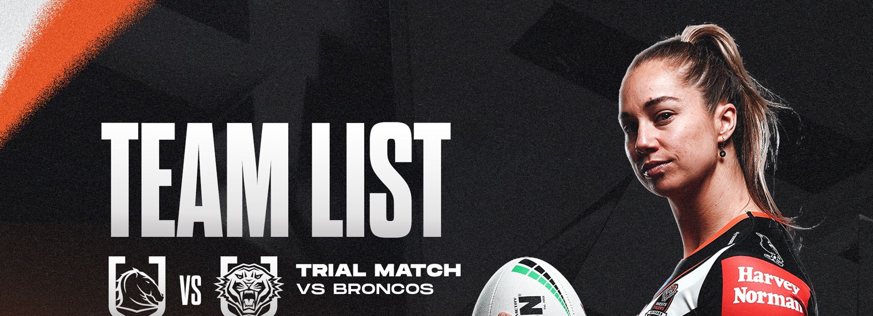 Team List: NRLW Trial vs Broncos