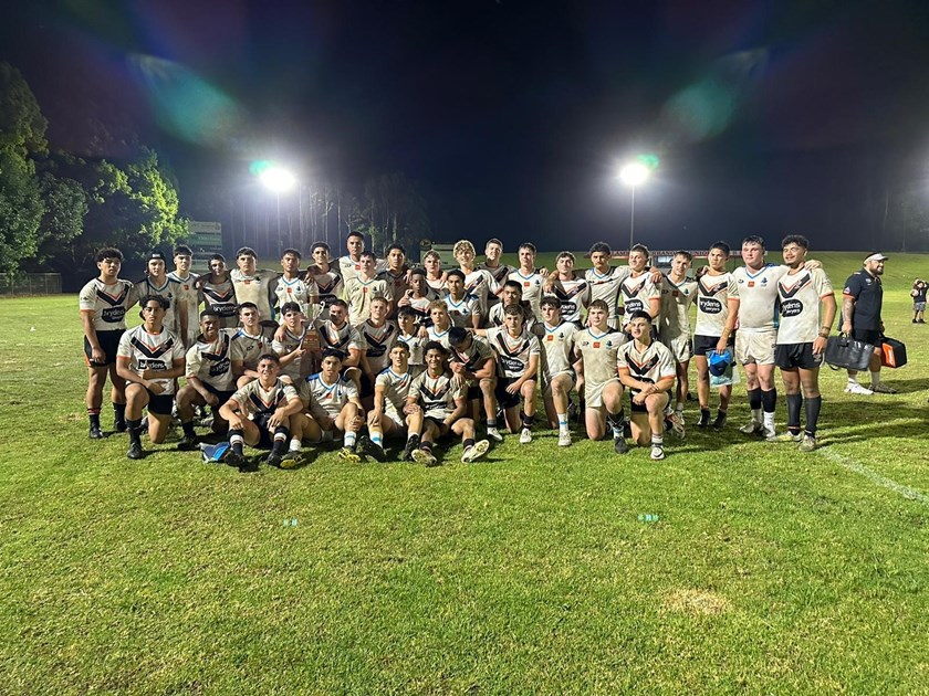 White Cubs and Titans players after last year's corresponding fixture