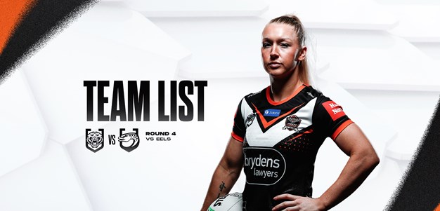 Team List: NRLW Round 4 vs Eels