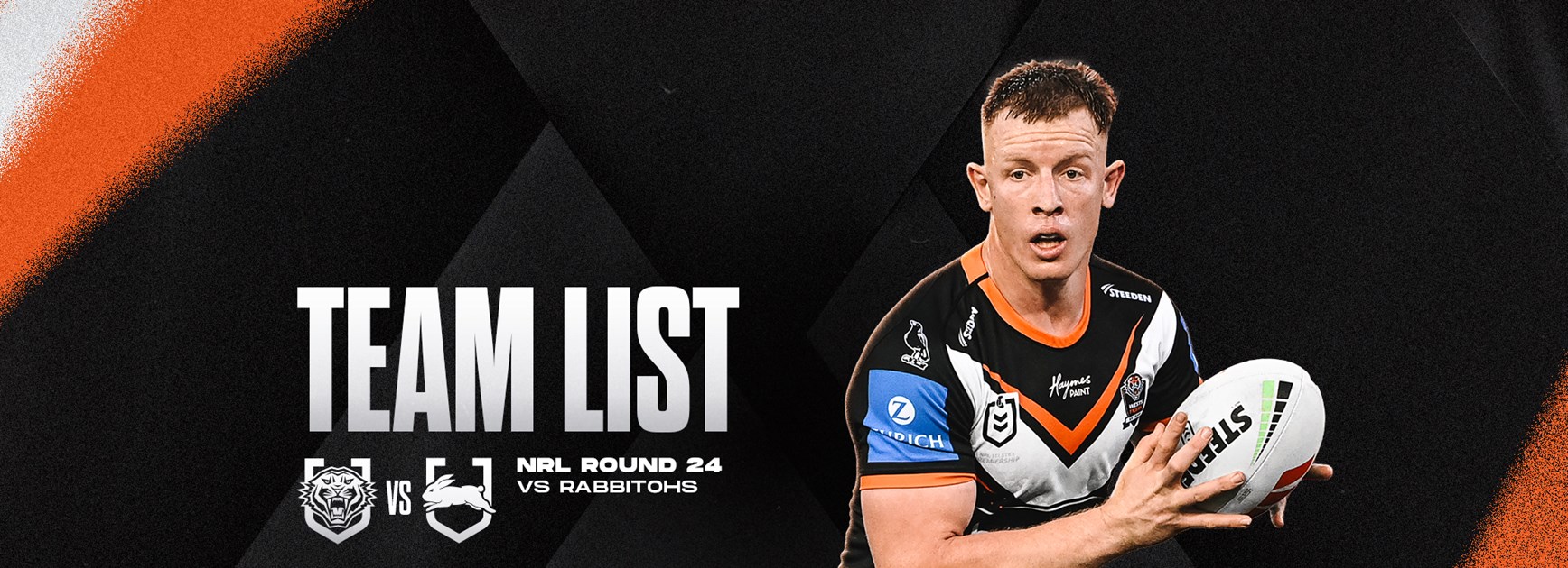 Team List: NRL Round 24 vs Rabbitohs