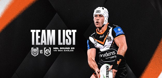 Team List: NRL Round 25 vs Sea Eagles