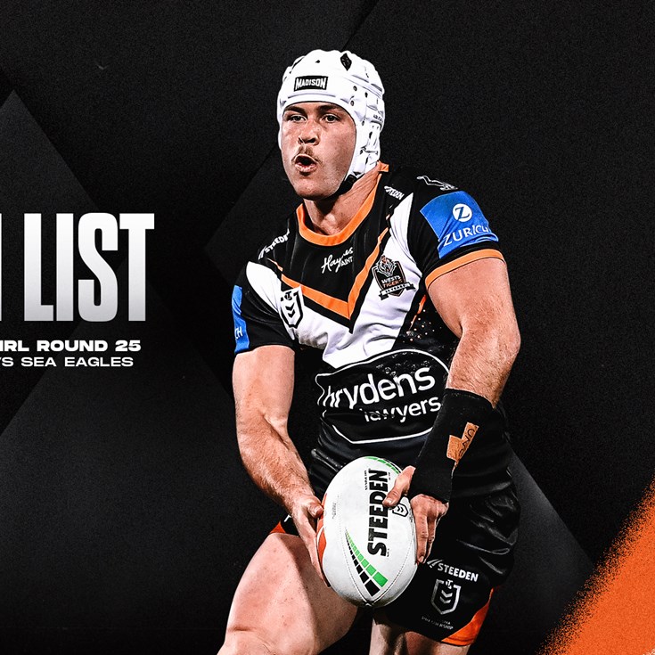 Team List: NRL Round 25 vs Sea Eagles