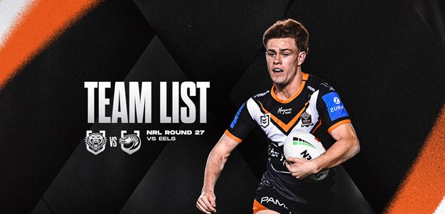 Team List: NRL Round 27 vs Eels