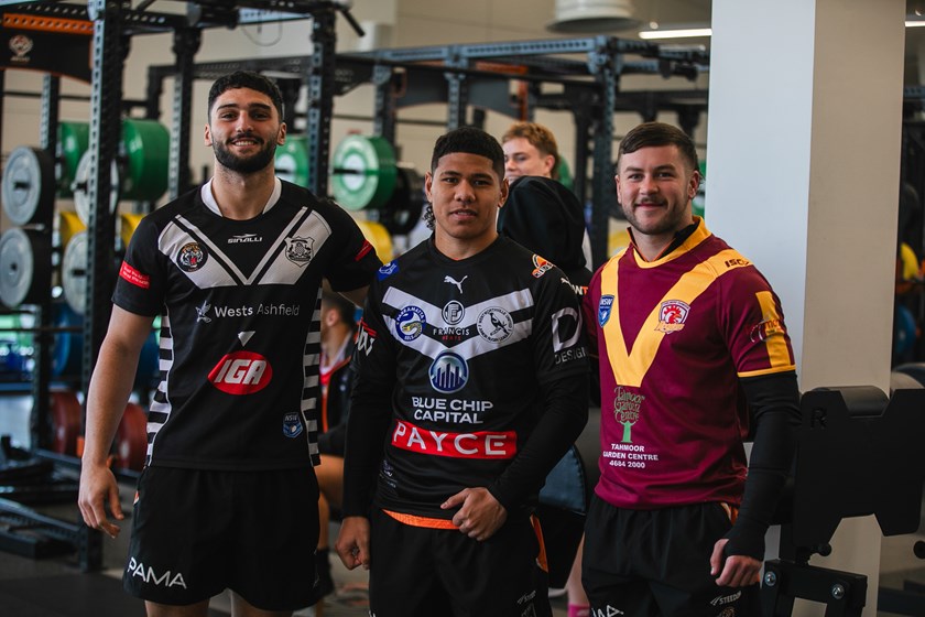 2024 Debutants: Tony Sukkar alongside fellow local juniors Luke Laulilii and Heath Mason 