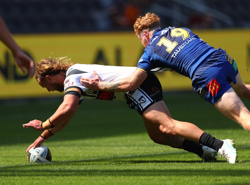 Feledy bags a double against the Eels in the NSW Cup earlier this season 